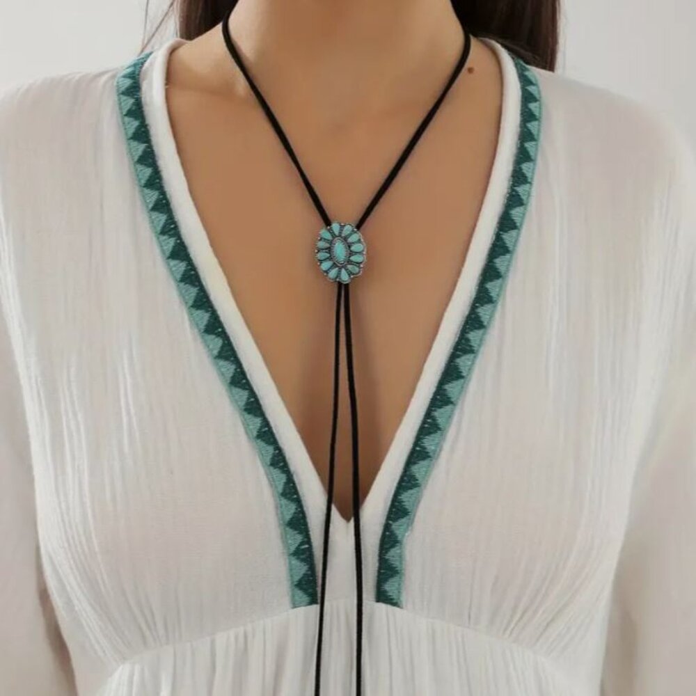 Sundance Turquoise Bolo Necklace